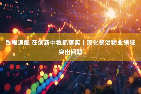 钱程速配 在创新中狠抓落实丨深化整治物业领域突出问题
